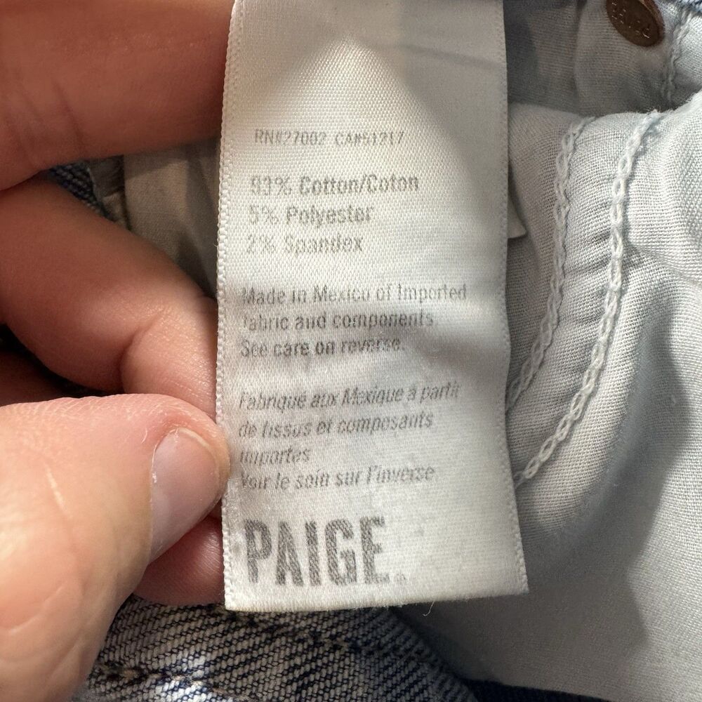 Page Jeans Womens 26‎ Hoxton Slim Cotton Lovesong Distressed Tuned Hem Raw Hem - Picture 10 of 12